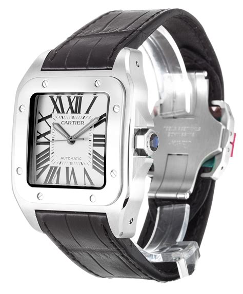 cartier santos 100 diamond watch replica|cartier santos 100 diamond price.